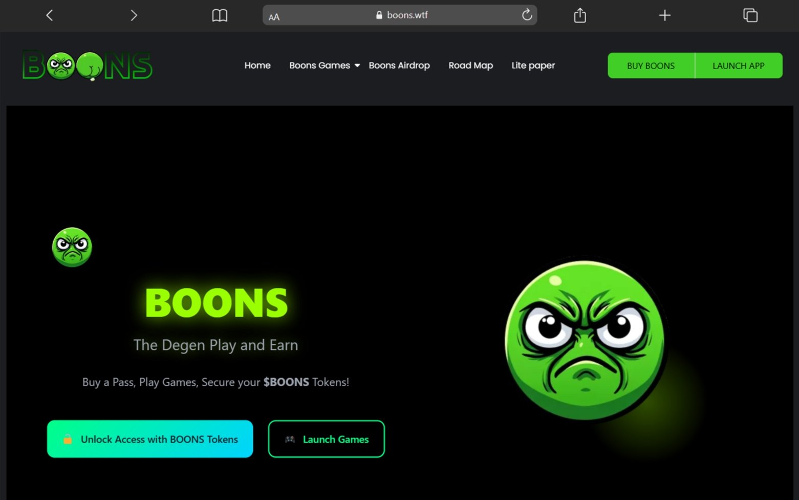 Boons Gaming - Site web