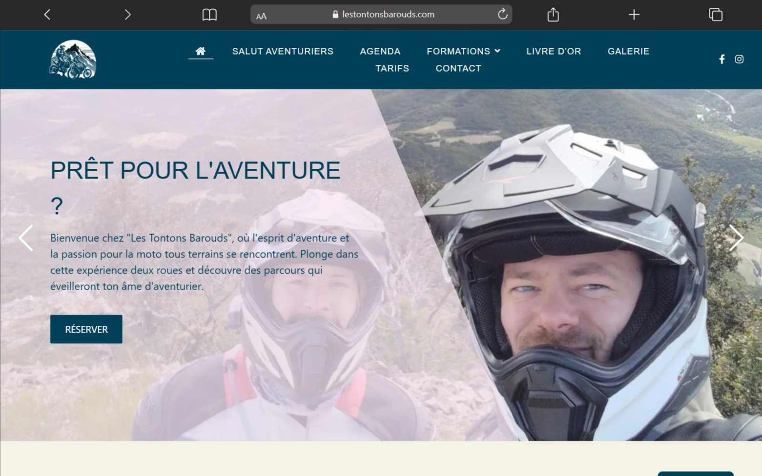 Les tontons barouds - Site web